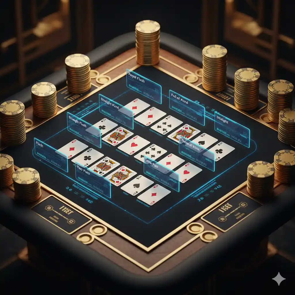 德州撲克牌型等級圖解