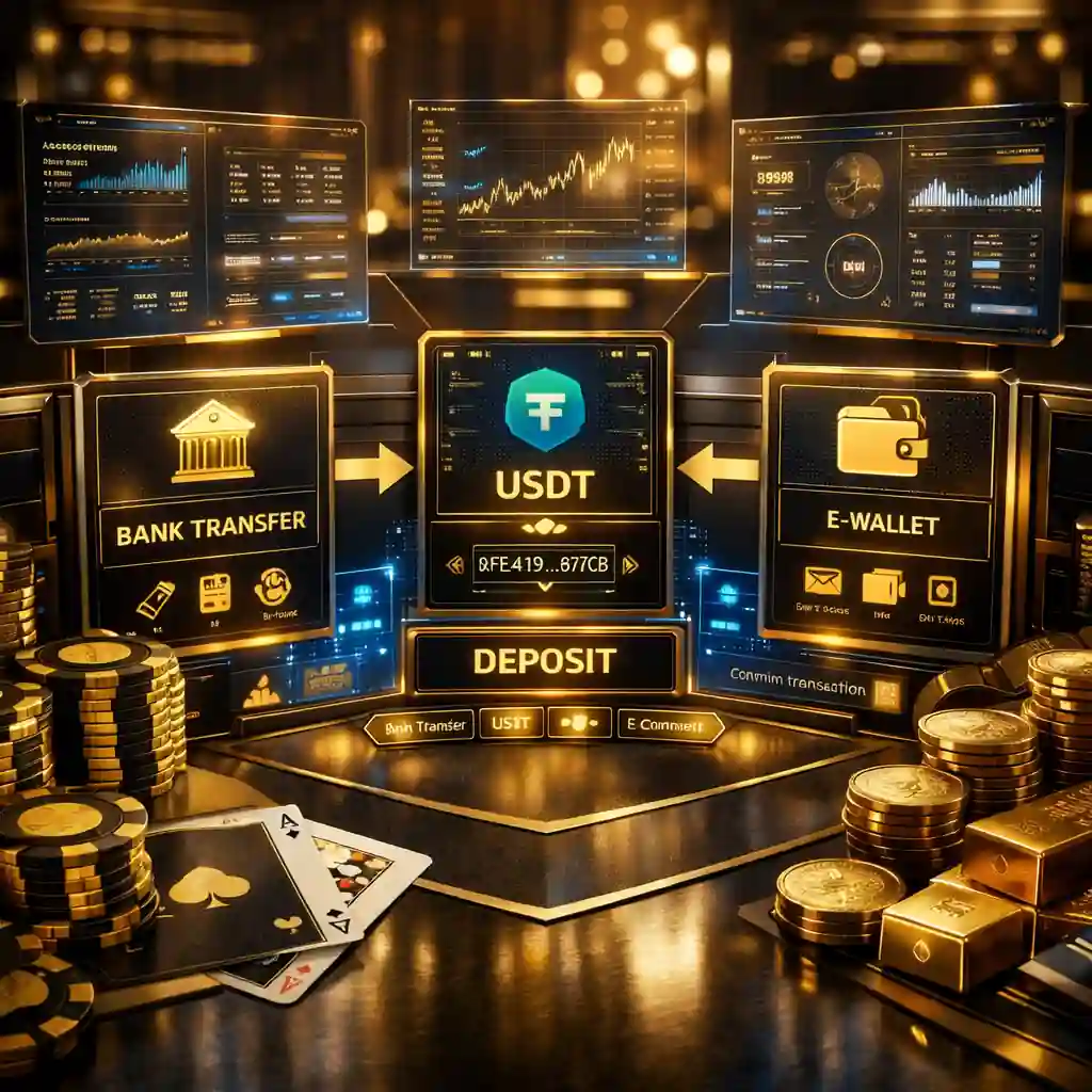 現金網常見存款方式與 USDT 使用流程示意
