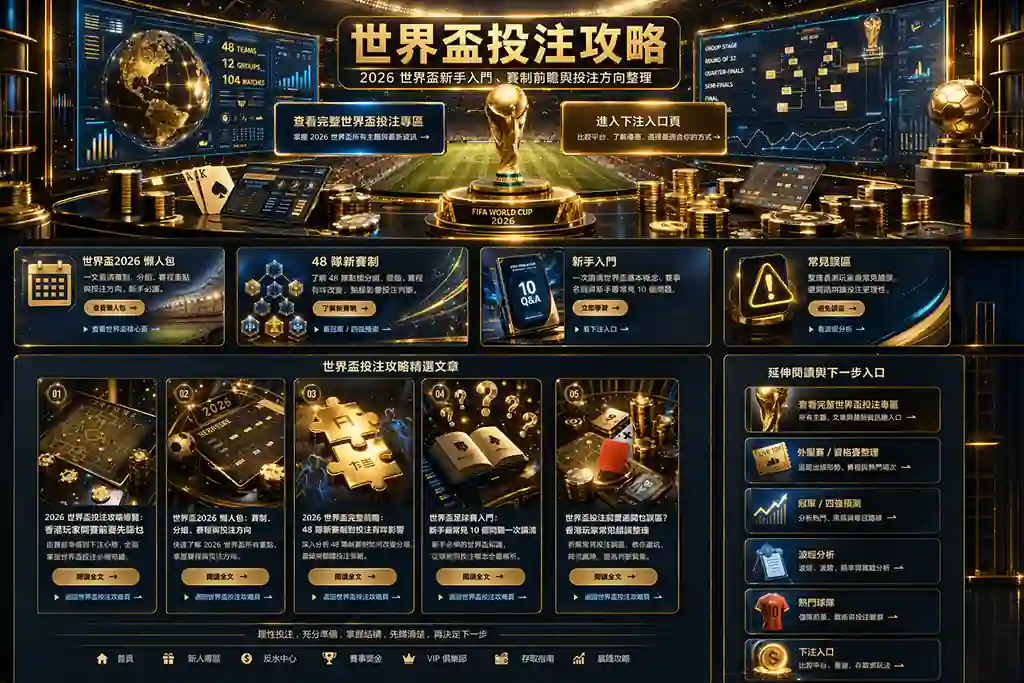 2026世界盃新晉級方式會改變強隊與黑馬的閱讀方法