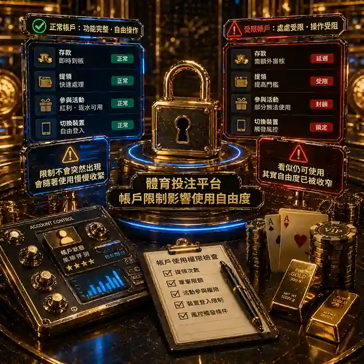 世界盃期間體育投注平台的帳戶限制風險會影響使用自由度