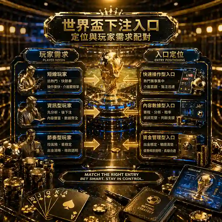 世界盃下注入口應先按玩家需求與入口定位配對