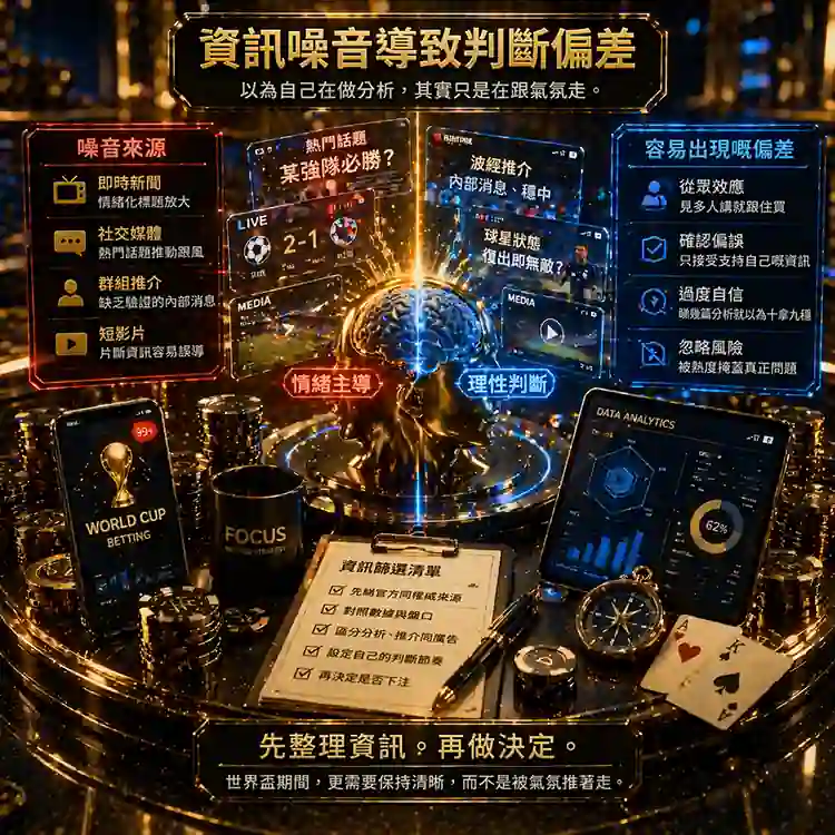 世界盃期間資訊噪音會放大體育投注平台的使用風險