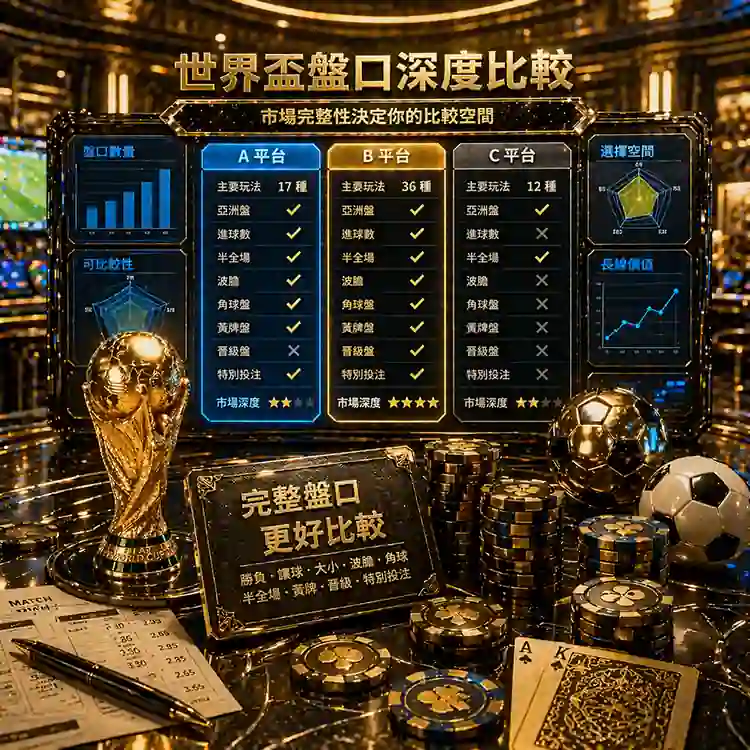 世界盃投注平台比較應先看盤口深度與市場完整性