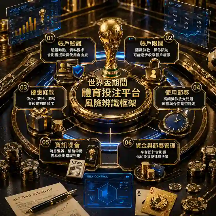 世界盃期間體育投注平台應先辨識風險位再考慮賠率與優惠