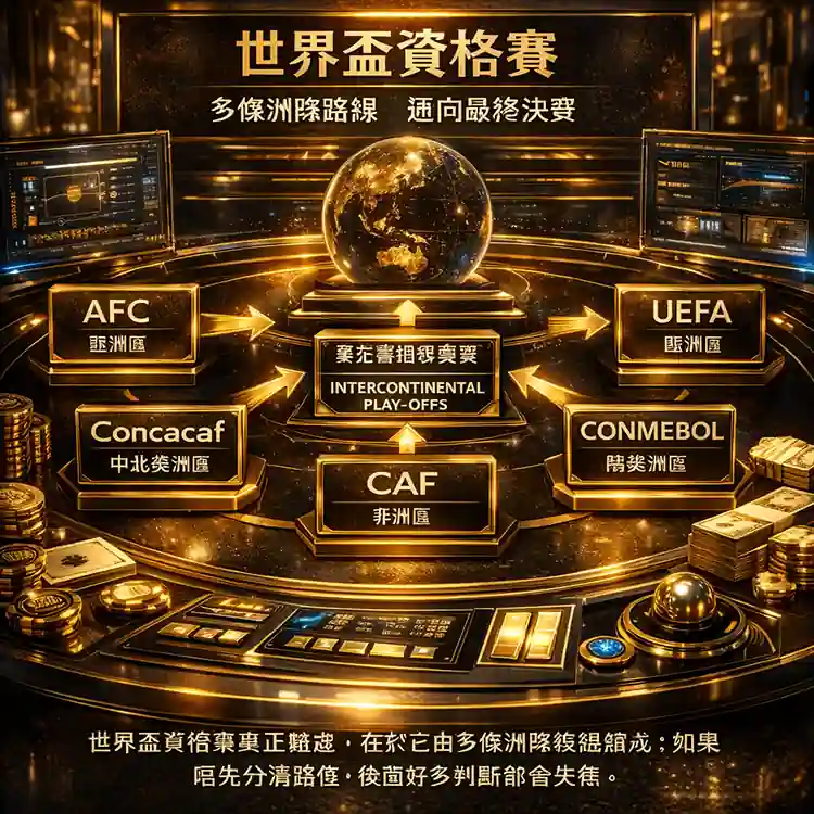 世界盃資格賽由不同洲際路線組成而非單一路徑