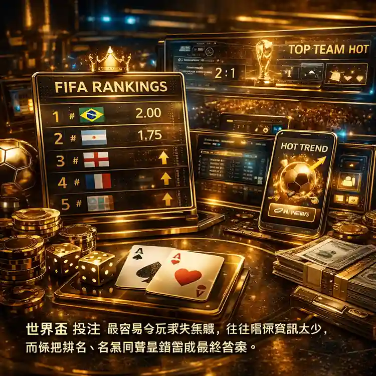 世界盃投注不應只看排名名氣與市場聲量