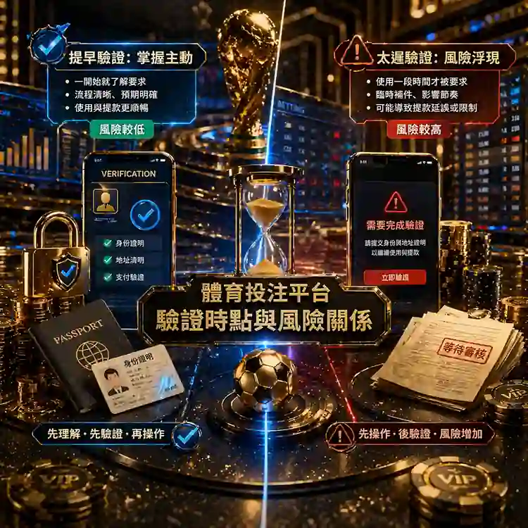 世界盃期間體育投注平台的驗證時點會直接影響玩家風險感知